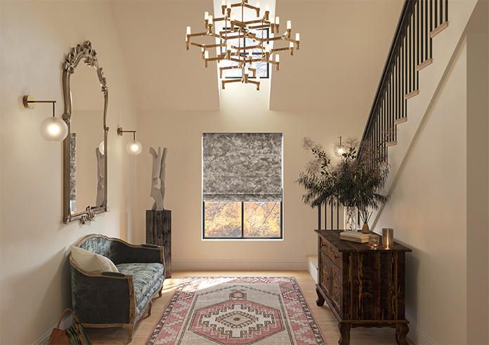 Cyrus Crushed Velvet, Latte - Roman Blind - Image 8